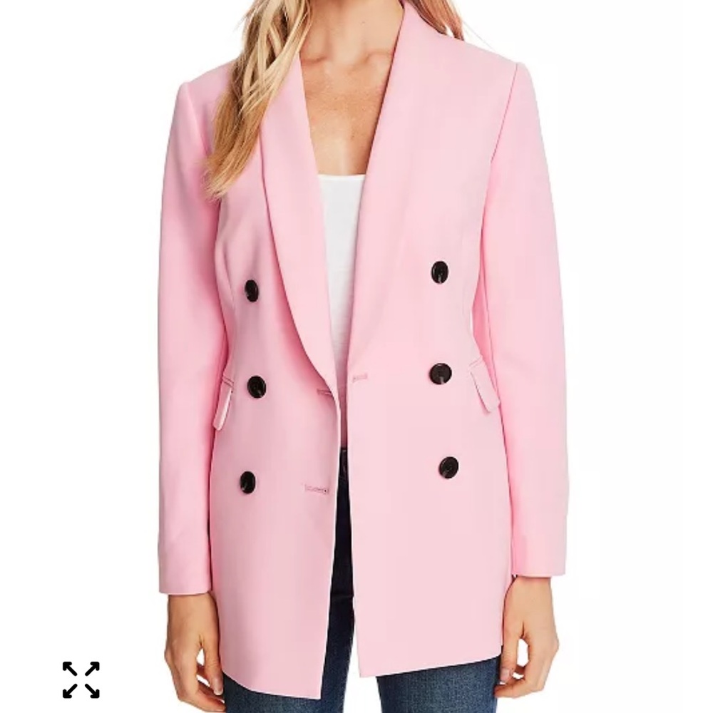Women's Pink Double-Breasted Blazer
